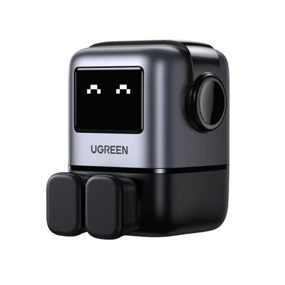UGREEN Uno Robot 65W 3-Port GaN Fast Charger CD361 Grey UK Plug & Interactive LED Display