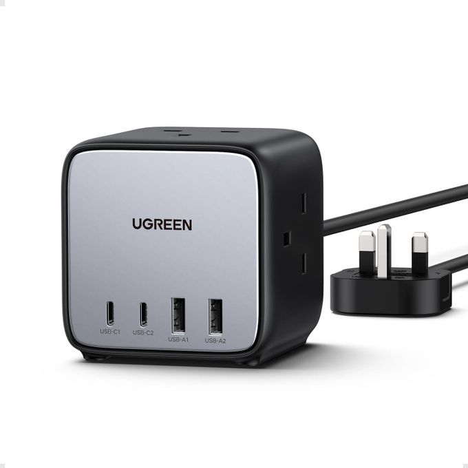 UGREEN DigiNest Cube Power Strip CD268 Black 7-in-1 65W GaN Fast Charging Station with 1.8M Cord