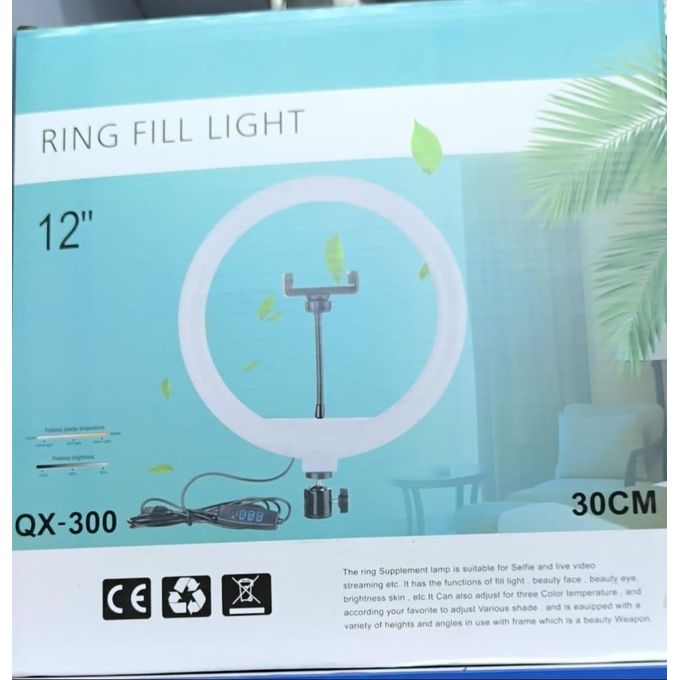 Smart Relio Life 12-Inch LED Ring Fill Light - Adjustable Phone Holder, Dimmable 3 Lighting Modes, USB Powered & Swivel Mount