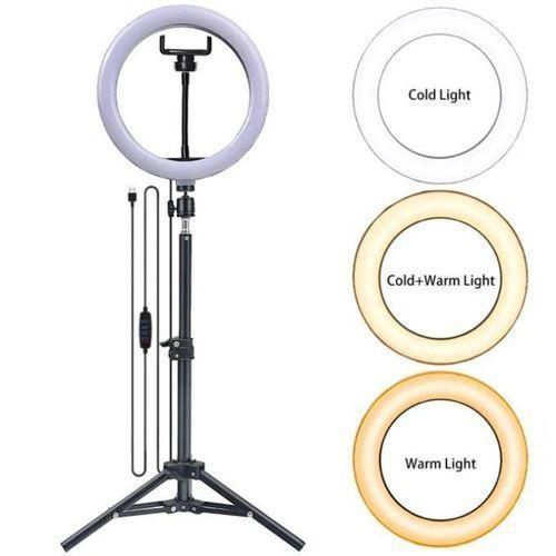 Smart Relio Life 10-Inch LED Ring Fill Light - Adjustable Phone Holder, Dimmable 3 Lighting Modes, USB Powered & Swivel Mount