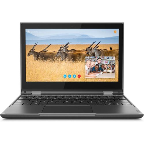 Lenovo 300e 2nd Gen (81M9) 11.6" HD IPS 10-point Multi-Touch X360 Convertible Intel Celeron N4120 Quad-Core (2.6GHz Turbo) 4GB LPDDR4 RAM 128GB PCIe NVMe SSD Intel UHD 600 Graphics Reinforce Hinge Spill-Resistant Windows 10/11 Pro Black + 45W Type-C Charger