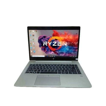 HP EliteBook 745 G5 / G6 14-inch Full HD IPS Anti-Glare AMD Ryzen 5 Pro 2500U / 3500U 4-Core 8GB DDR4 RAM 256GB PCIe NVMe SSD AMD Radeon Vega 8 (2GB Shared) Graphics Backlit Keyboard Fingerprint Windows 11 Pro Natural Silver