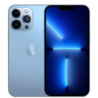 Apple iPhone 13 Pro Max 6.7-Inch Super Retina XDR OLED Smartphone with A15 Bionic Chip, 128GB Storage, 12MP Triple Camera System with Night Mode and ProRAW, ProMotion 120Hz Display, Ceramic Shield Front, Face ID, 5G Connectivity, iOS, Stainless Steel Design (Model A2643)