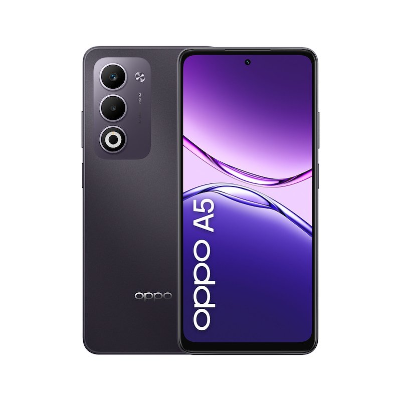 OPPO A5 4G Smartphone (2025/2026 Edition) 6.67-Inch 120Hz Display 8GB RAM 256GB ROM 6000mAh Battery - Midnight Purple