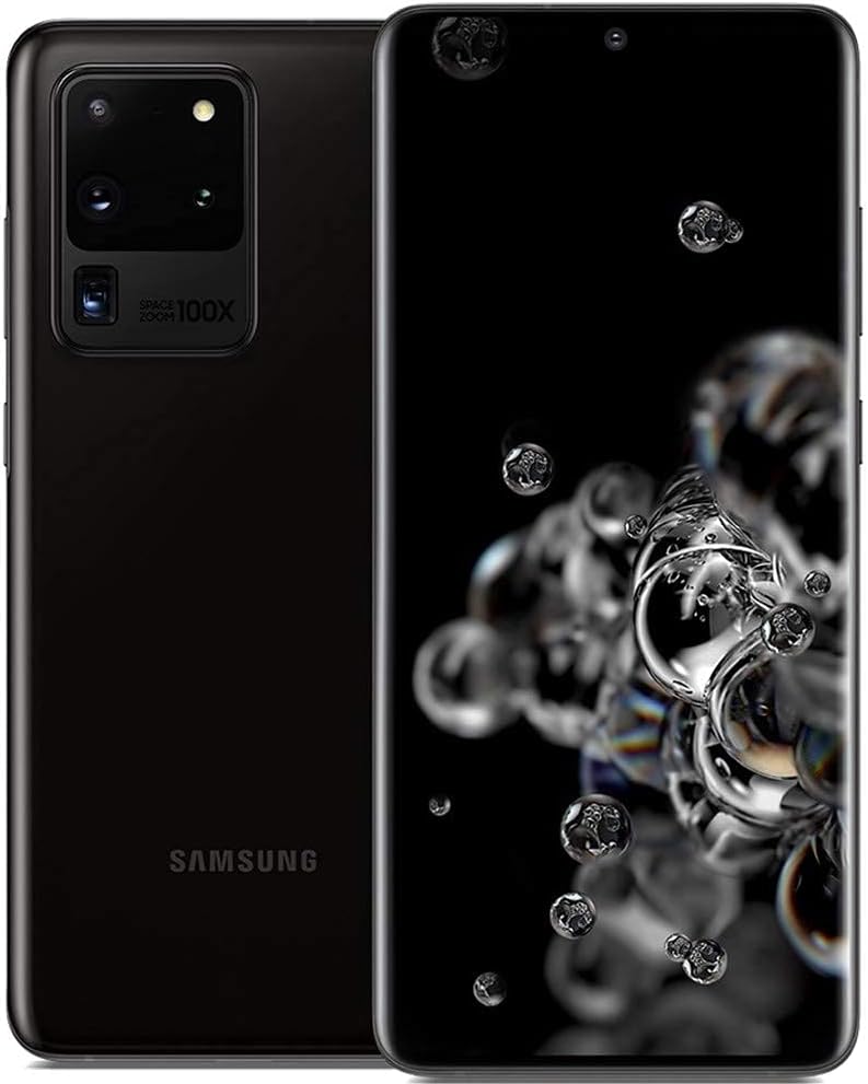 Samsung Galaxy S20 Ultra 5G (Model SM-G988B) 256GB Storage, 12GB RAM, 6.9-Inch Dynamic AMOLED 2X Display, 108MP Quad Camera