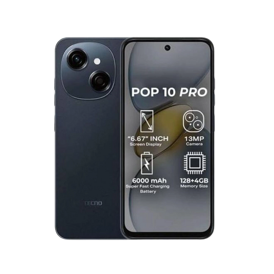 Tecno Pop 10c Smartphone (Model KI5k) 6.6-Inch 90Hz Display 4GB RAM 128GB ROM 5000mAh Battery 4G LTE - Meta Blue