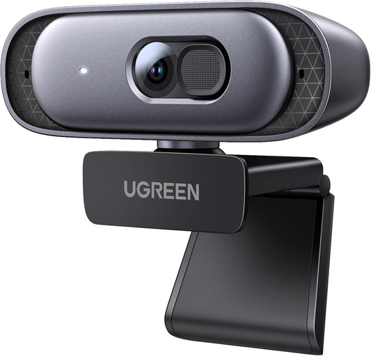 UGREEN USB 2K Webcam CM778 Black 1440p QHD 30fps & 1080p 60fps Dual Noise-Canceling Mics & Privacy Shutter