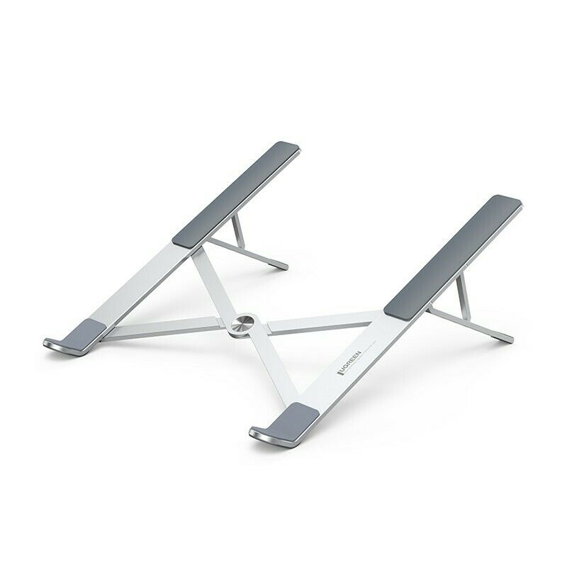 UGREEN Foldable Laptop Stand LP451 Silver High-Grade Aluminum Alloy 5-Level Adjustable Height & Anti-Slip Silicone Pads