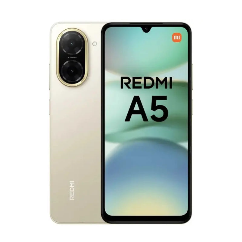Xiaomi Redmi A5 4G Smartphone (4GB RAM, 128GB Storage, 120Hz 6.88" Large Display, 5200mAh Battery, 32MP AI Camera, Model 25028RN03A) – Midnight Black / Ocean Blue / Lake Green / Sandy Gold