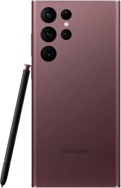 Samsung Galaxy S22 Ultra 5G (Model SM-S908E) 256GB Storage, 12GB RAM, 6.8-Inch Dynamic AMOLED 2X 120Hz Display, 108MP Quad Camera