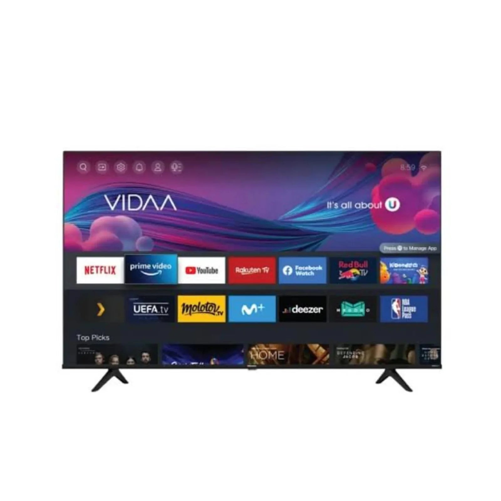 Hisense 32-Inch HD Frameless Smart VIDAA TV (A4 Series) with Wi-Fi, Netflix, YouTube, DTS Virtual:X & 2-Year Official Warranty