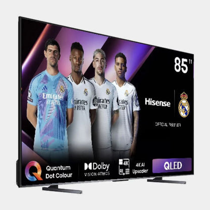 Hisense 85-Inch 4K UHD QLED Frameless Smart VIDAA TV (Q6N Series) with Quantum Dot Colour, 120Hz Smooth Motion, Voice Remote & 2-Year Official Warranty