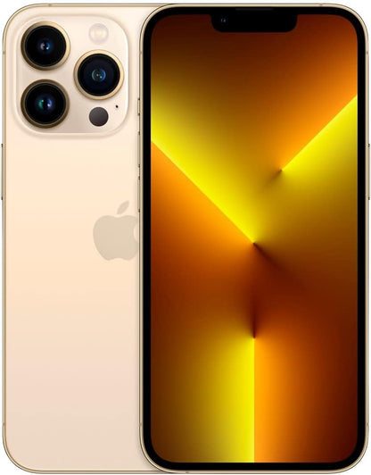 Apple iPhone 13 Pro Max 6.7-Inch Super Retina XDR OLED Smartphone with A15 Bionic Chip, 128GB Storage, 12MP Triple Camera System with Night Mode and ProRAW, ProMotion 120Hz Display, Ceramic Shield Front, Face ID, 5G Connectivity, iOS, Stainless Steel Design (Model A2643)