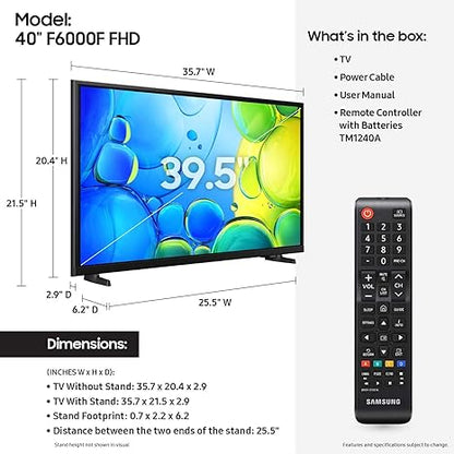 Samsung 43-Inch Full HD Smart LED TV (43F6000FU) with Tizen OS, Bluetooth, Wi-Fi, Dolby Digital Plus & 2-Year Official Warranty