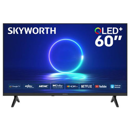 Skyworth 60-Inch 4K UHD QLED Google TV (60Q6500H) with Quantum Dot Technology, 120Hz Turbo Motion, Dolby Atmos & 1-Year Official Warranty
