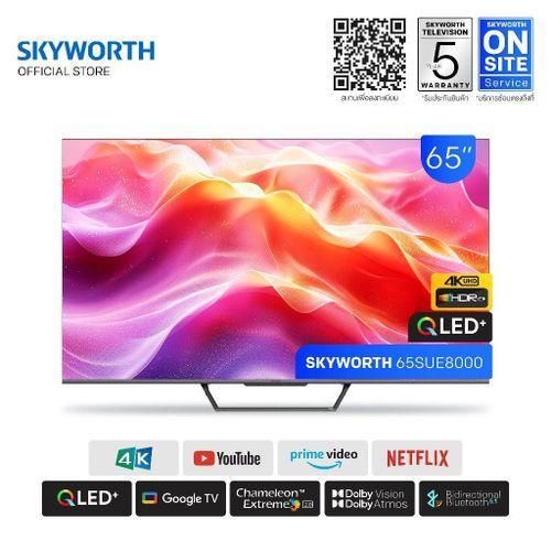 Skyworth 65-Inch 4K UHD QLED Google TV (65Q6500G) with Quantum Dot Technology, Dolby Vision IQ & Atmos, Hands-Free Voice Control & 1-Year Official Warranty