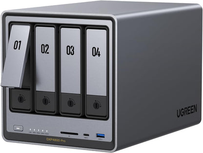 UGREEN NASync DXP4800 Plus 4-Bay Network Attached Storage CM752 Intel Pentium 8505 8GB DDR5 RAM 128GB SSD 10GbE