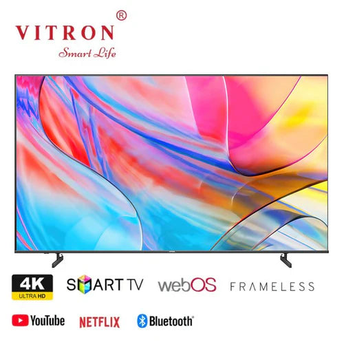 Vitron 85-Inch 4K UHD Smart WebOS Frameless TV (HTC8588USWO) with Bluetooth, Wi-Fi, ThinQ AI, Apple Airplay & 1-Year Official Warranty