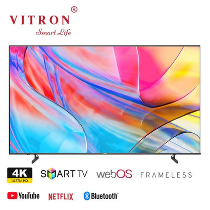 Vitron 85-Inch 4K UHD Smart WebOS Frameless TV (HTC8588USWO) with Bluetooth, Wi-Fi, ThinQ AI, Apple Airplay & 1-Year Official Warranty